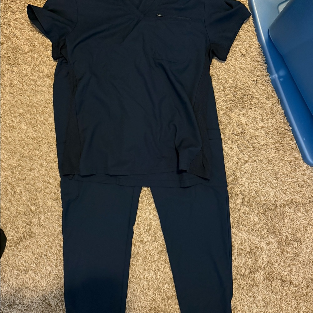 Navy Blue Scrub Set
